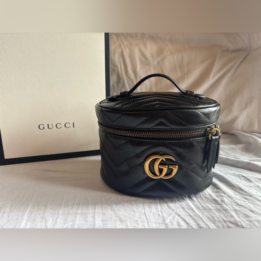 Gucci GG Marmont Vanity Backpack in Matelassé leather (mini size)